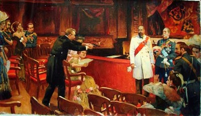 Убийство Столыпина. Художник Д. Несыпова